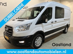 Ford Transit - 350 2.0 TDCI L3H2 Trend 130 PK DC Dubbel Cabine / Euro 6 / Airco / Schuifdeur L + R / Crui