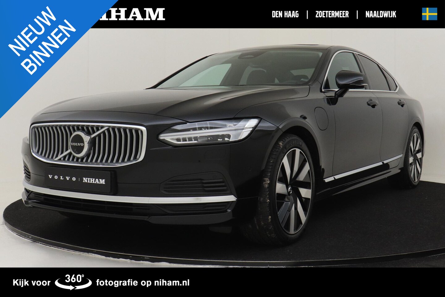 Volvo S90 - T8 AWD PLUS BRIGHT -PANO.DAK|HK-AUDIO|360°CAM|TREKHAAK|ADAP.LED - AutoWereld.nl