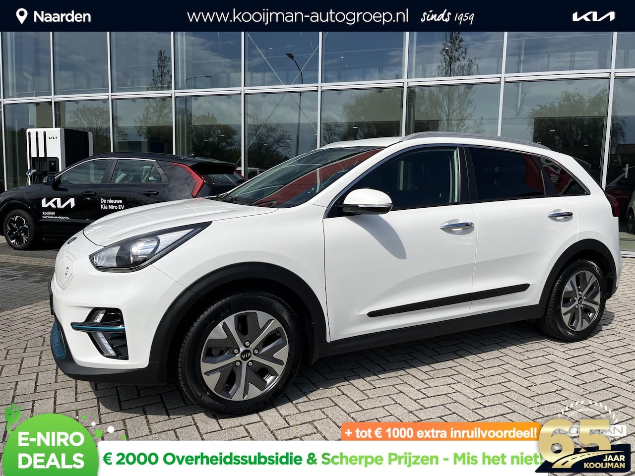 Kia e-Niro - DynamicLine 64 kWh FABRIEKSGARANTIE T/M JUNI 2027 of 150.000km | Keyless | achteruitrij ca - AutoWereld.nl