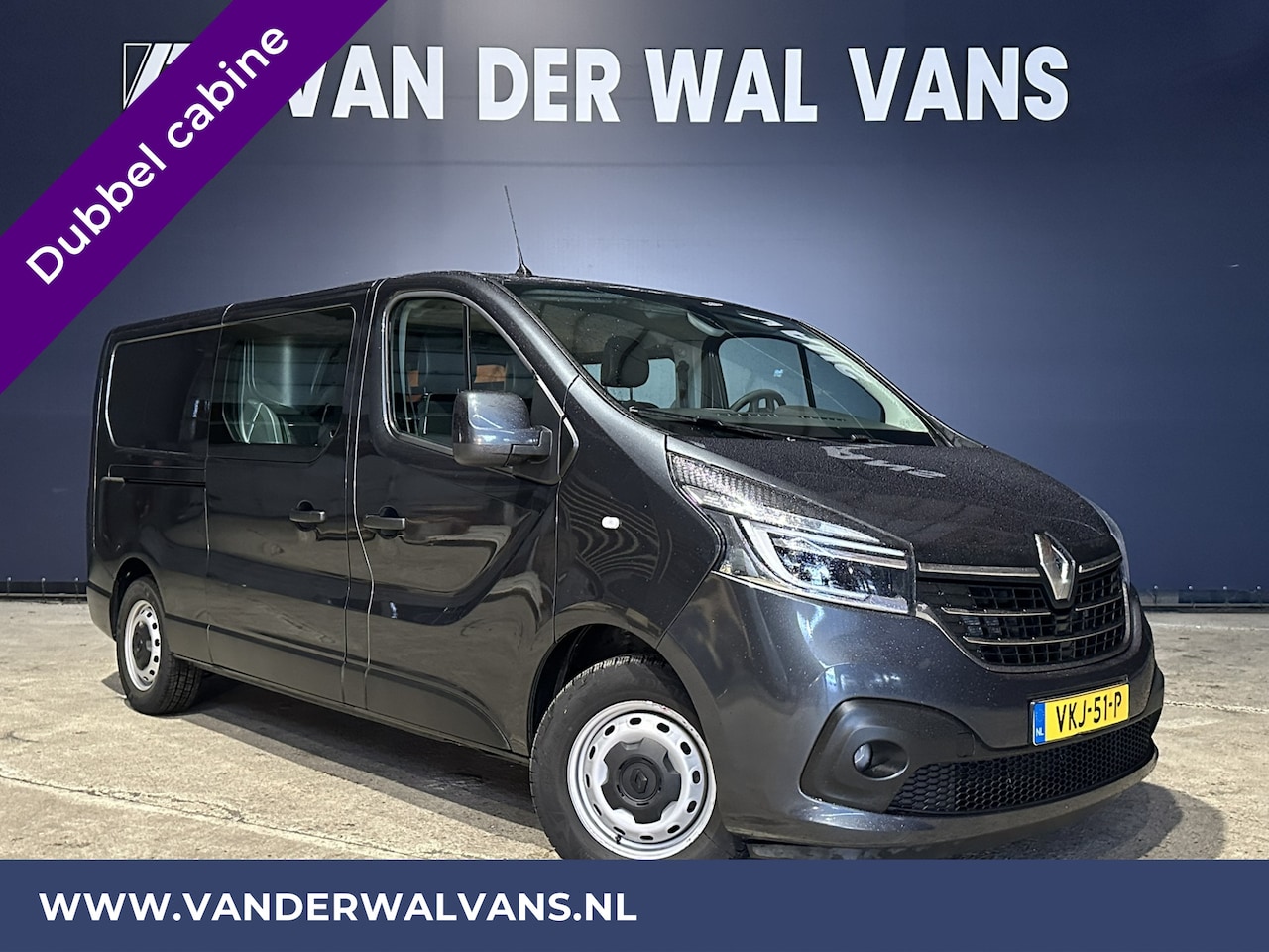 Renault Trafic - 2.0 dCi 120pk L2H1 Dubbele Cabine Euro6 Airco | 6-Zits | 2x zijdeur | Camera | Navigatie | - AutoWereld.nl