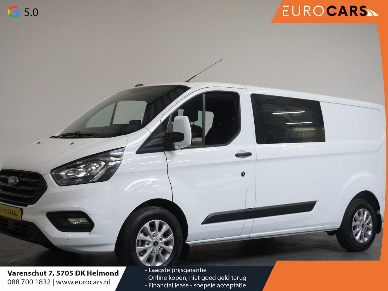 Ford Transit Custom - 300 2.0 TDCI L2H1 Trend Dubbele Cabine Airco Navi via App connect Trekhaak - AutoWereld.nl