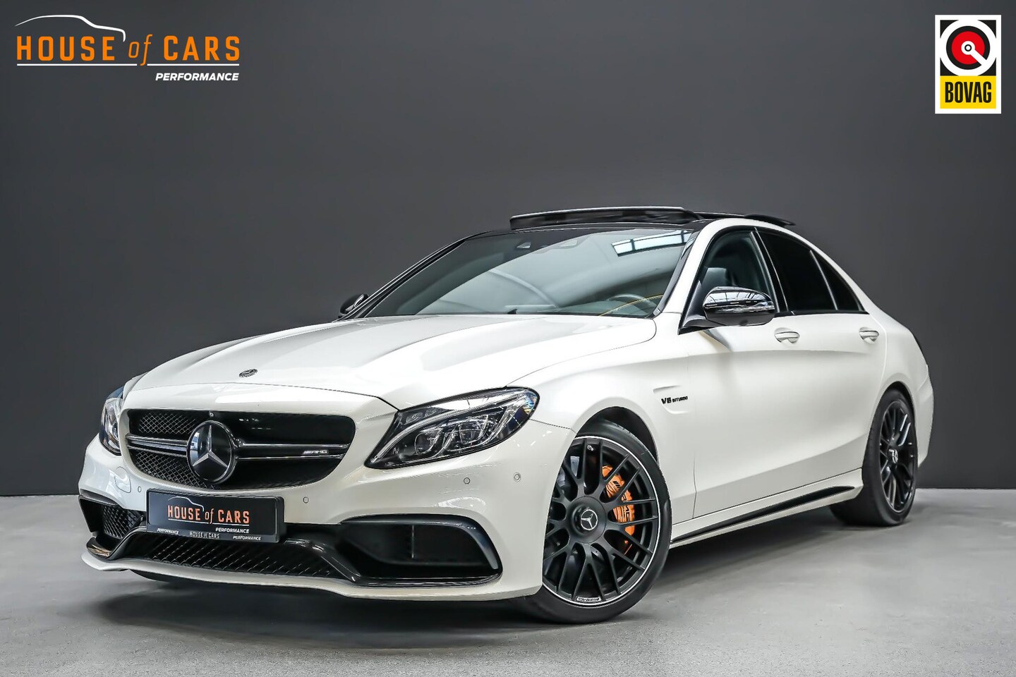 Mercedes-Benz C-klasse - C63S AMG 510pk |keramische remmen|panoramdak|Burmester|bucket seats|IWC klok|360 camera|HU - AutoWereld.nl