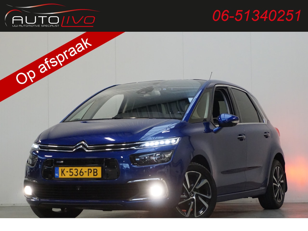 Citroën C4 Picasso - 1.2 PureTech Shine AUTOMAAT! PANO MASSAGE 360 CAMERA NAVI TREKHAAK etc. - AutoWereld.nl