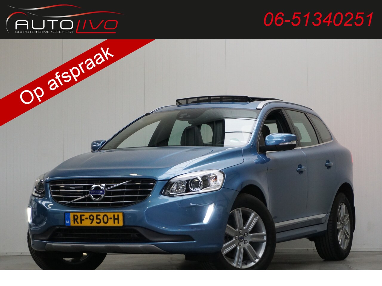 Volvo XC60 - 2.0 D4 FWD Polar+ AUTOMAAT! PANO XENON BLIS LEER NAVI TREKHAAK etc. - AutoWereld.nl