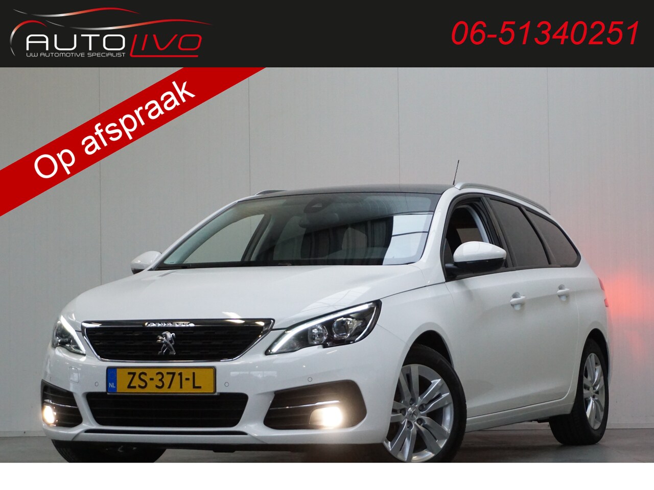 Peugeot 308 SW - 1.2 PureTech Blue Lease Executive PANO APPLE NAVI CLIMA PDC CRUISE etc. - AutoWereld.nl