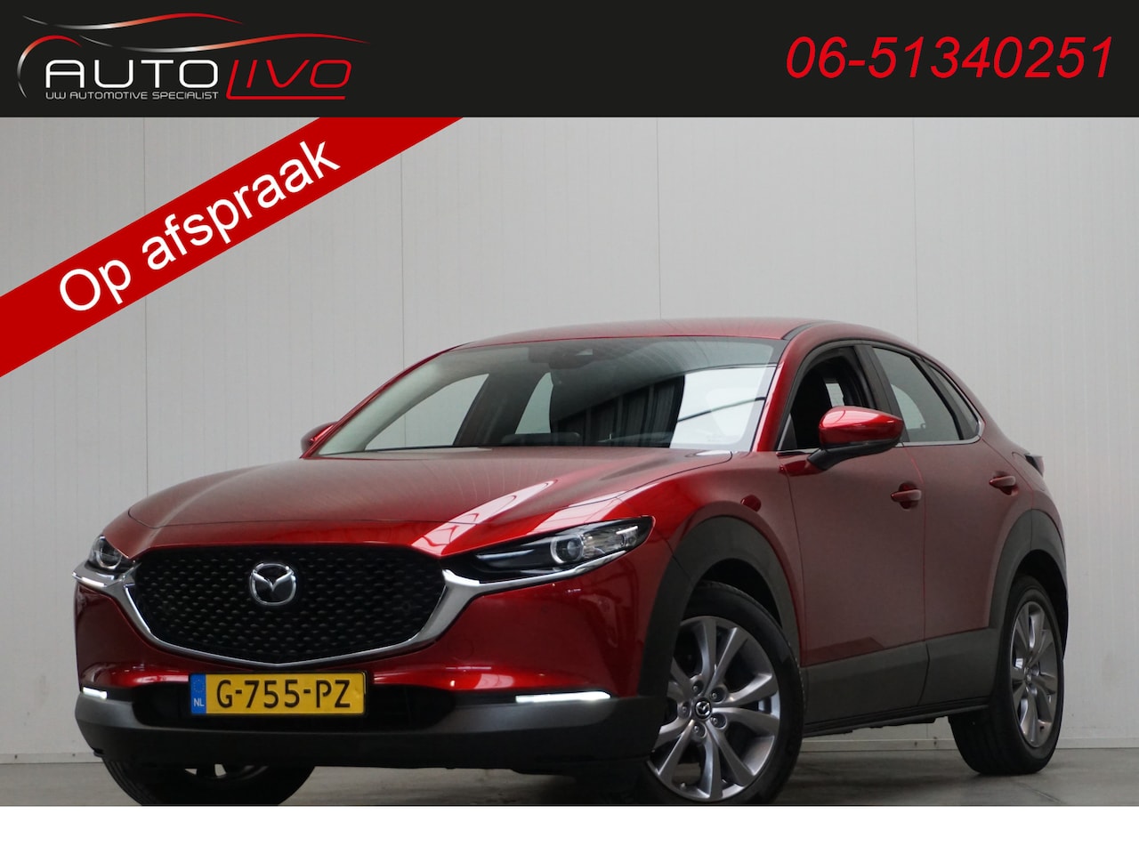 Mazda CX-30 - 2.0 e-SkyActiv-X M Hybrid Comfort 180 PK! NAV H. UP CLIMA PDC CRUISE STOEL VERW. TREKHAAK - AutoWereld.nl