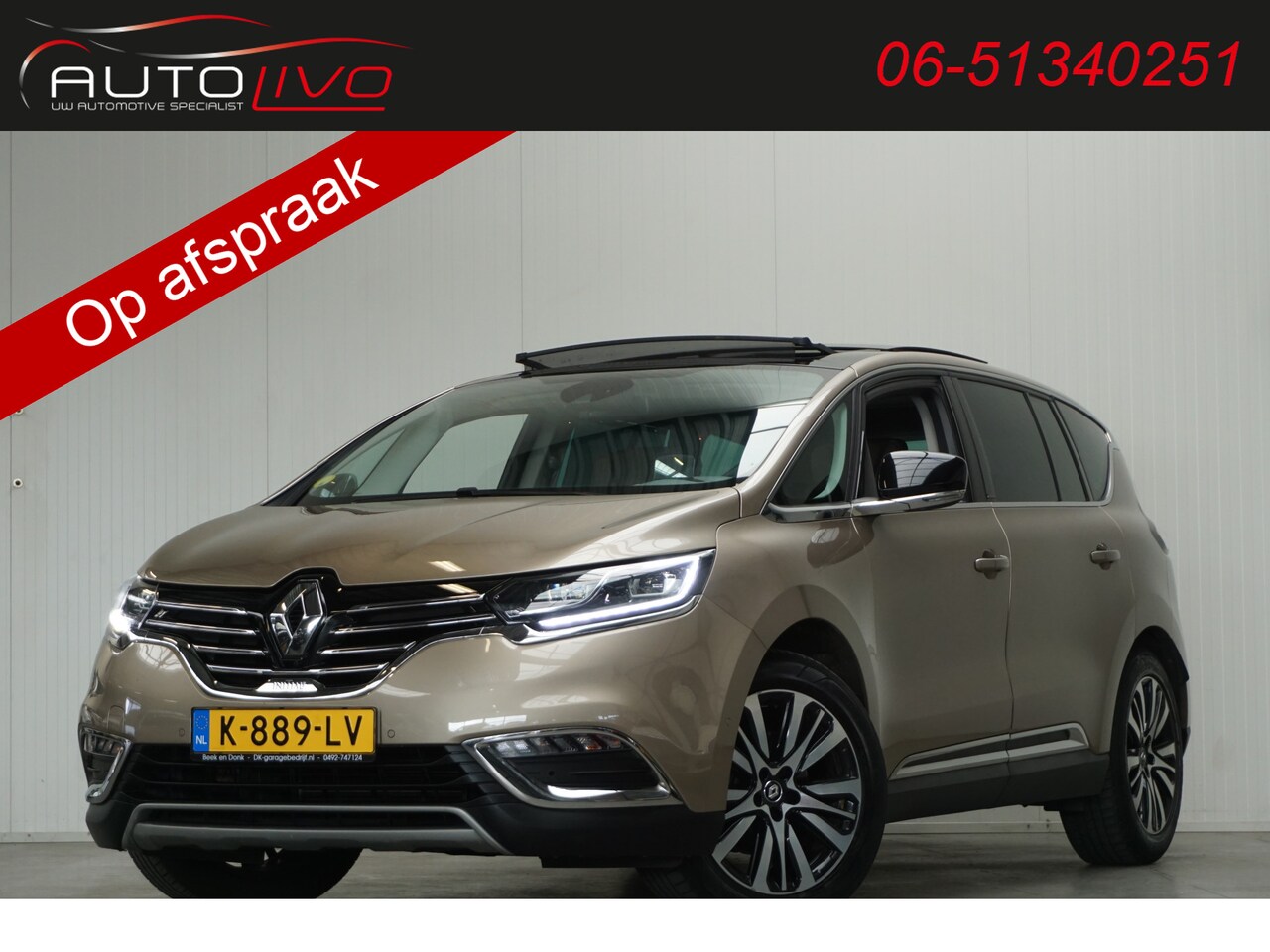 Renault Espace - 1.6 dCi Initiale Paris 7p. 160 PK! AUTOMAAT! PANO LEER .. BOM VOL! - AutoWereld.nl