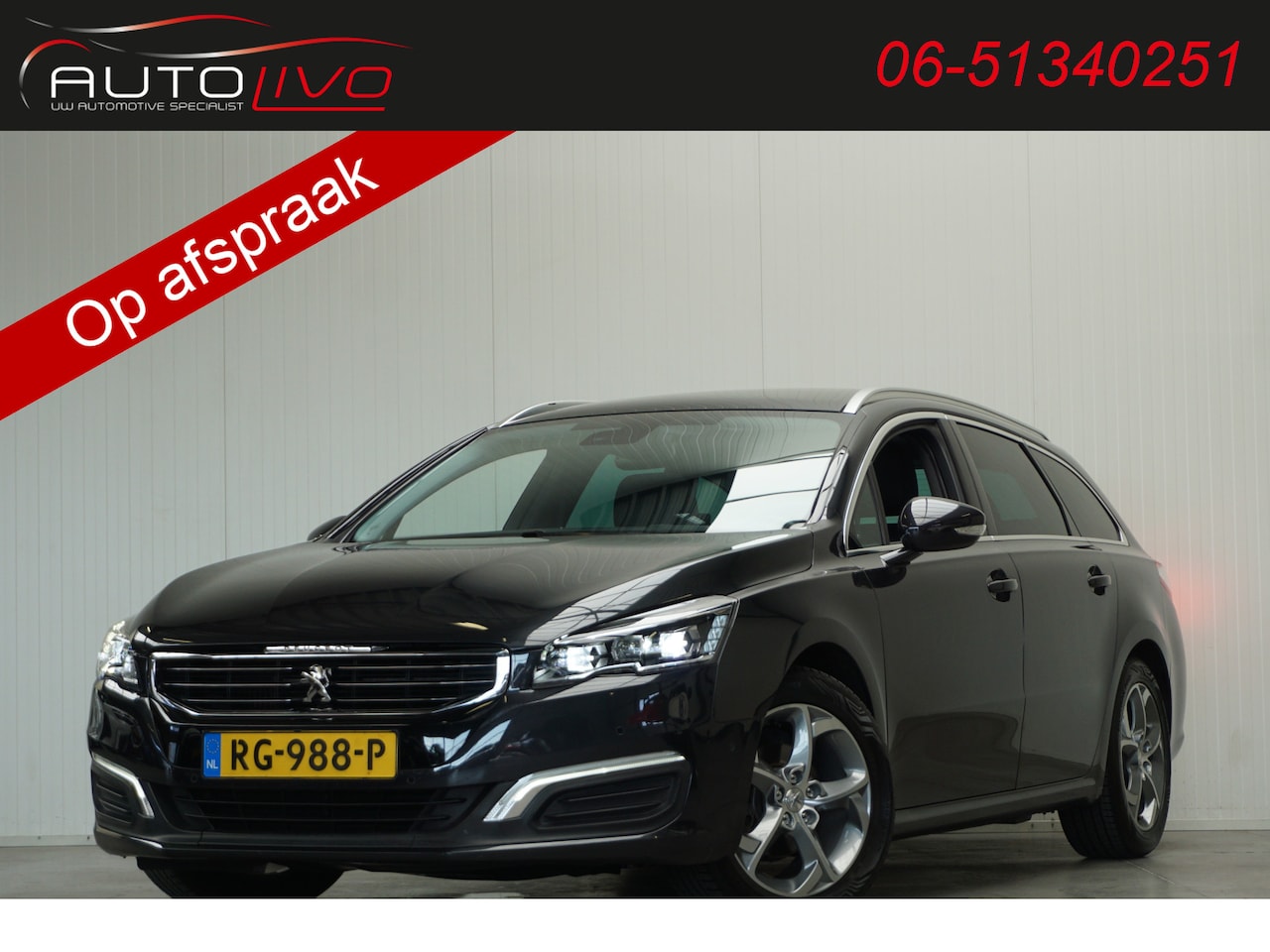 Peugeot 508 SW - 1.6 BlueHDi Blue Lease Executive Pack VOL AUTOMAAT! PANO LED APPLE CLIMA PDC TREKHAAK etc. - AutoWereld.nl