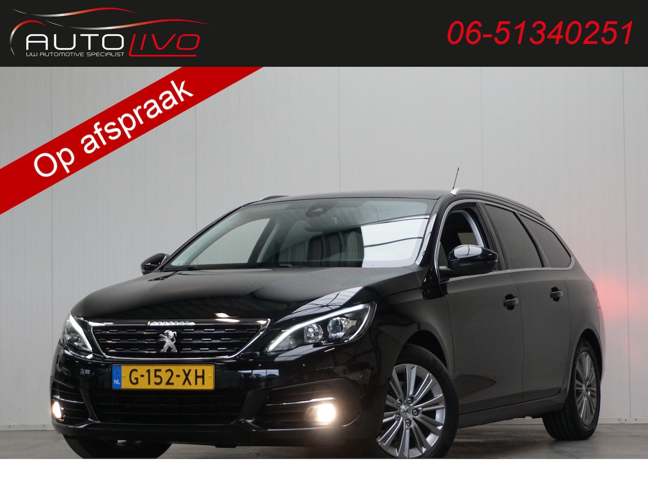 Peugeot 308 SW - 1.2 PureTech Blue Lease Premium AUTOMAAT! PANO NAVI LED CAMERA PDC TREKHAAK etc. - AutoWereld.nl