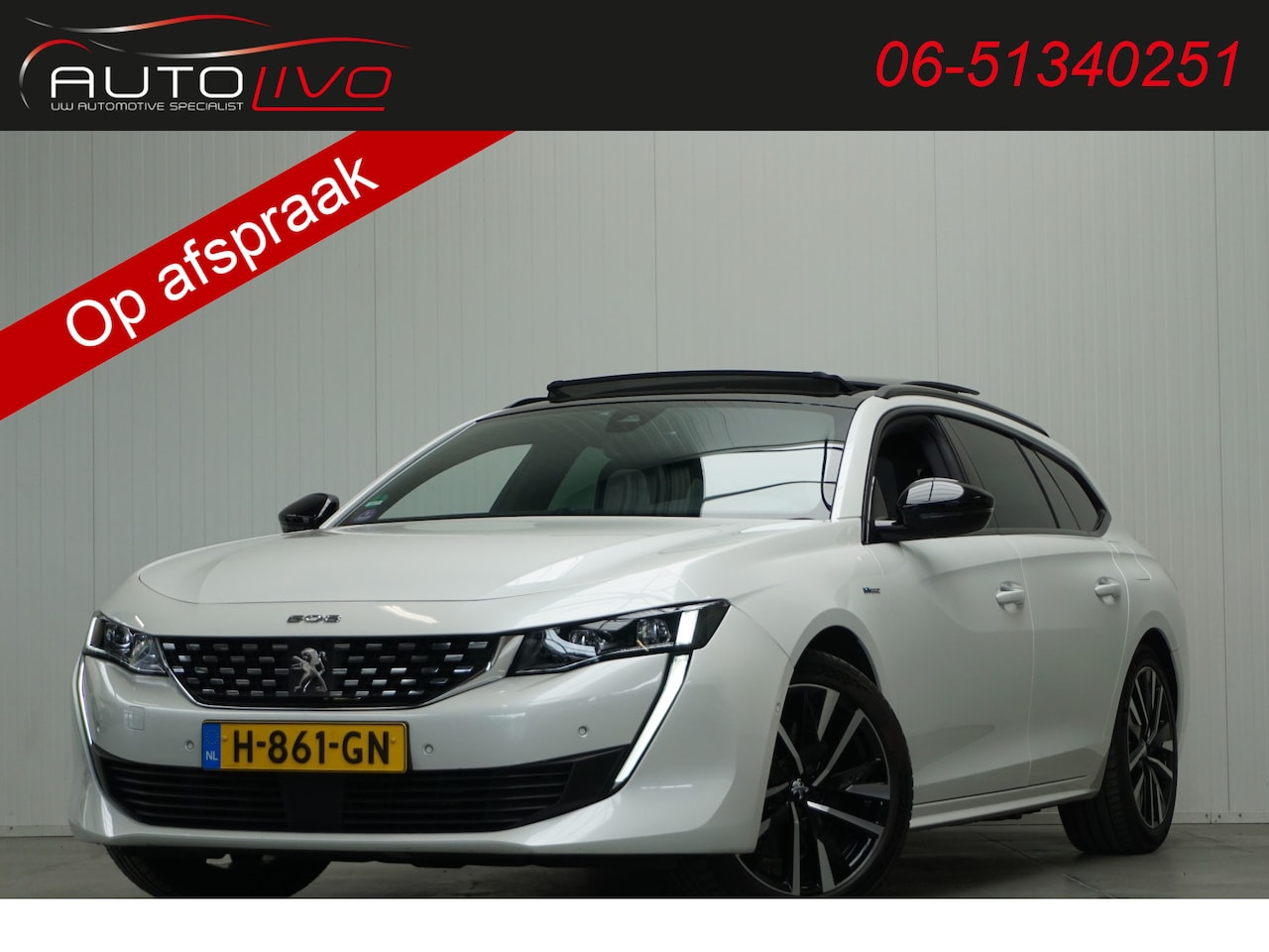 Peugeot 508 SW - 1.6 HYbrid Première NL AUTO! 225 PK! PANO FOCAL H. LEER ... BOM VOL! - AutoWereld.nl