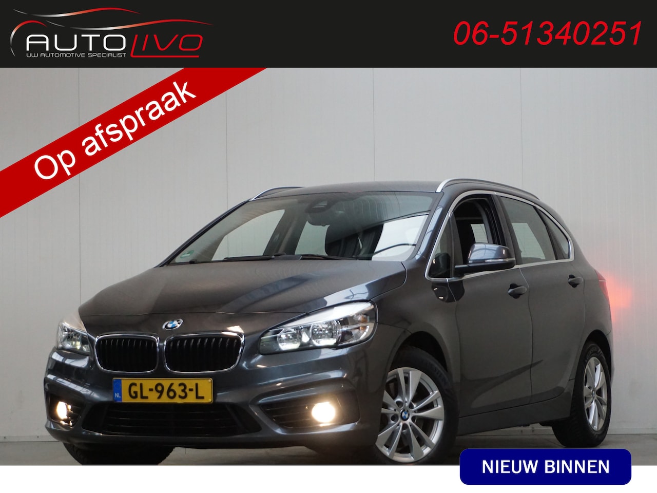 BMW 2-serie Active Tourer - 218i Sport NAVI CLIMA PDC CRUISE TREKHAAK etc. - AutoWereld.nl