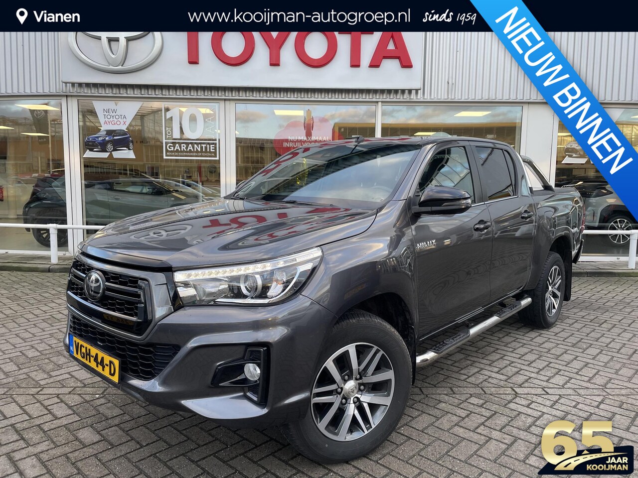 Toyota HiLux - 2.4 D-4D Double Cab Executive 5 Zits, Grijs kenteken, BE Trekker, NL Auto, Full option! - AutoWereld.nl