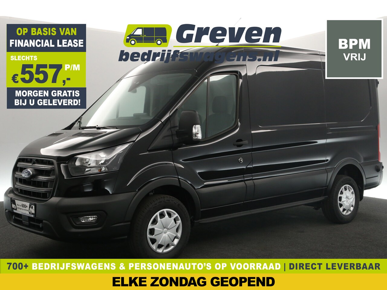 Ford Transit - 2.0 EcoBlue L2H2 130PK | NIEUW | BPM Vrij | Airco Cruise Carplay Navigatie PDC 3 Persoons - AutoWereld.nl