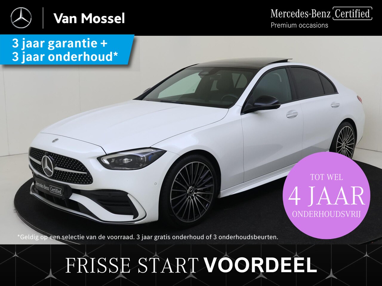 Mercedes-Benz C-klasse - 200 Launch Edition AMG Line / Panoramadak/ Night/ 19 inch/ Memory/ Digital Light/ - AutoWereld.nl