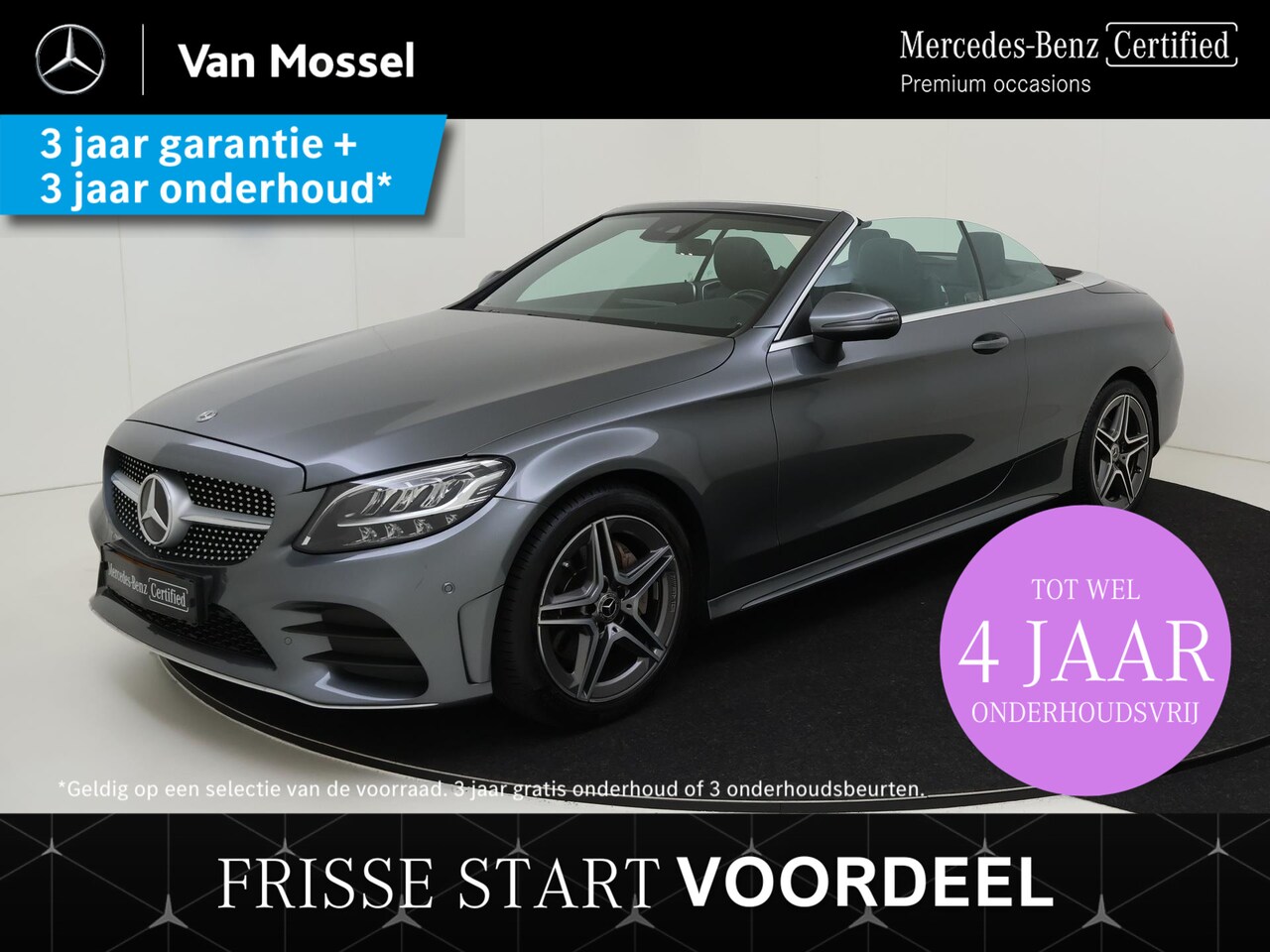 Mercedes-Benz C-klasse Cabrio - 180 Advantage Pack AMG / Dodehoek / Airscarf / Sfeerverlichting - AutoWereld.nl