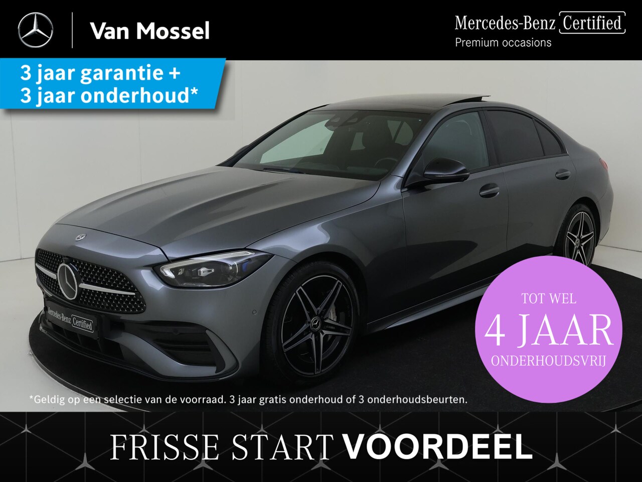 Mercedes-Benz C-klasse - 300 AMG Line /Panoramadak  /Nightpakket /360 Camera - AutoWereld.nl