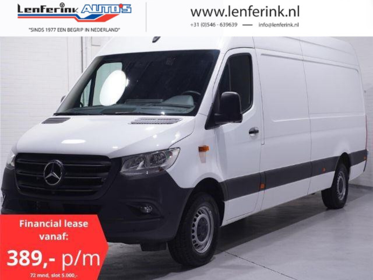 Mercedes-Benz Sprinter - 315 CDI 150 pk L3H2 Navi v.a. 399,- p/mnd 360 Camera, Cruise control, PDC V+A, Opstap acht - AutoWereld.nl