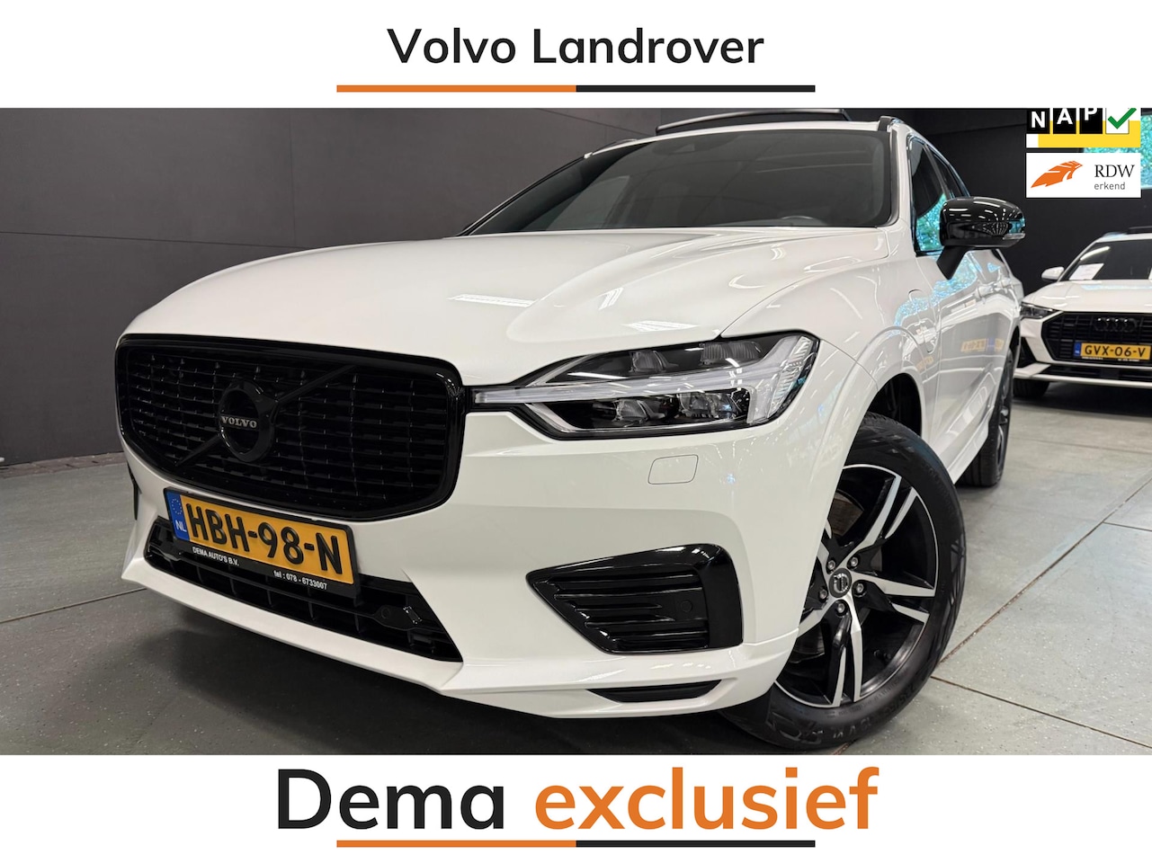 Volvo XC60 - 2.0 T8 Plug-in hybrid AWD R-DESIGN BLACK-LINE PANO/H-KARDON/LEDER/DAB/// - AutoWereld.nl