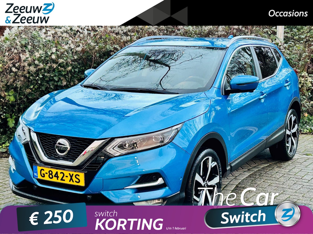 Nissan Qashqai - 1.3 DIG-T Tekna Zeer lage kilometerstand ,Apple Carplay/Android Auto , stoelverwarming , l - AutoWereld.nl