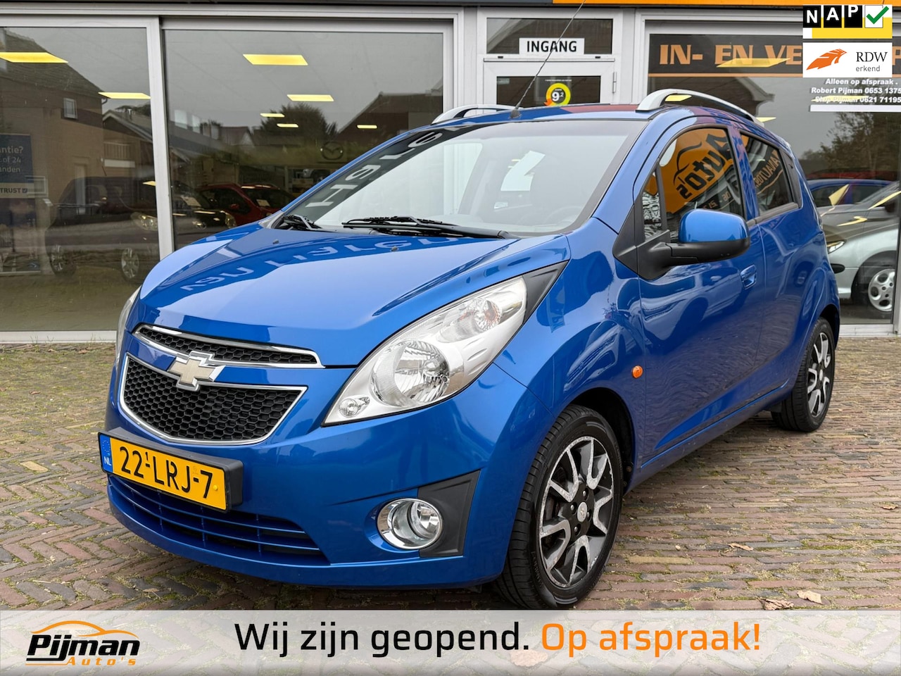 Chevrolet Spark - 1.0 16V LT/1STE EIGENAAR/AIRCO/93.000N.A.P./LM15''/METALLIC BLAUW - AutoWereld.nl