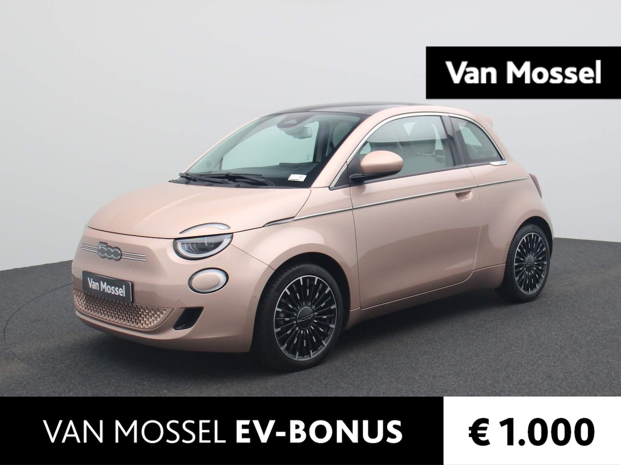 Fiat 500e - La Prima 42 kWh | Leder | Navi | ECC | Cam | Pano | LMV | LED | - AutoWereld.nl