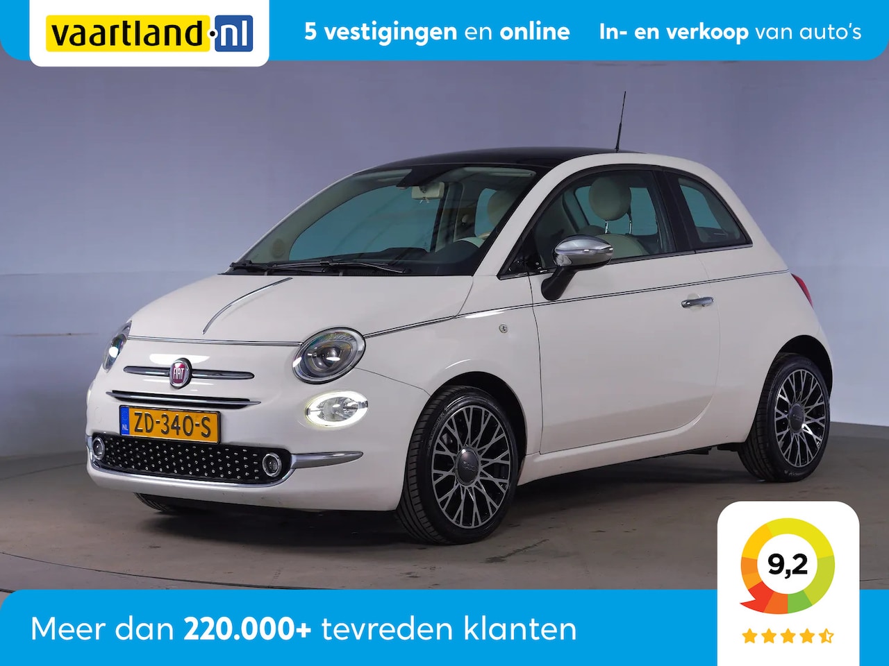 Fiat 500 - 0.9 TwinAir Turbo Collezione Aut. [ Panorama Navi Apple Carplay/Android Auto ] - AutoWereld.nl