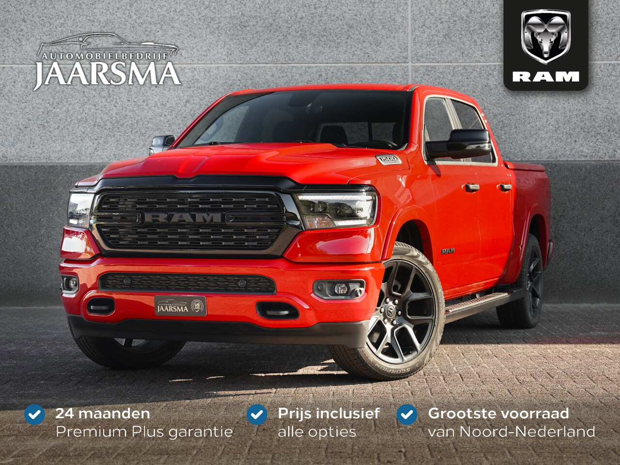 Dodge Ram 1500 - Big Horn Night eTorque 3.6L V6 CrewCab 4X4 |Navigatie |PRINS LPG |Rijklaarprijs| - AutoWereld.nl