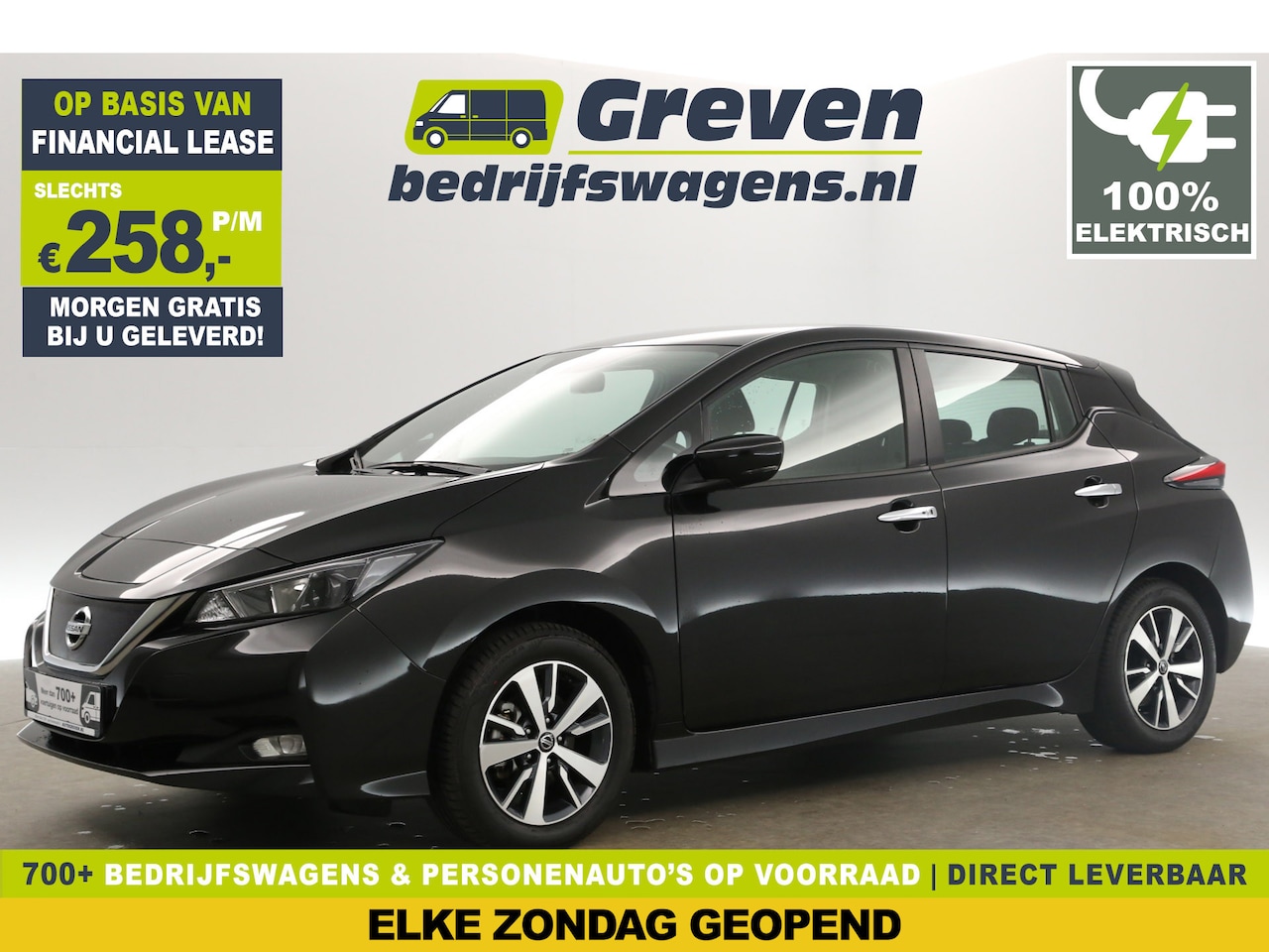 Nissan LEAF - 40 kWh Limousine Elektrisch Automaat Clima Cruise Carplay 16"LMV LED - AutoWereld.nl