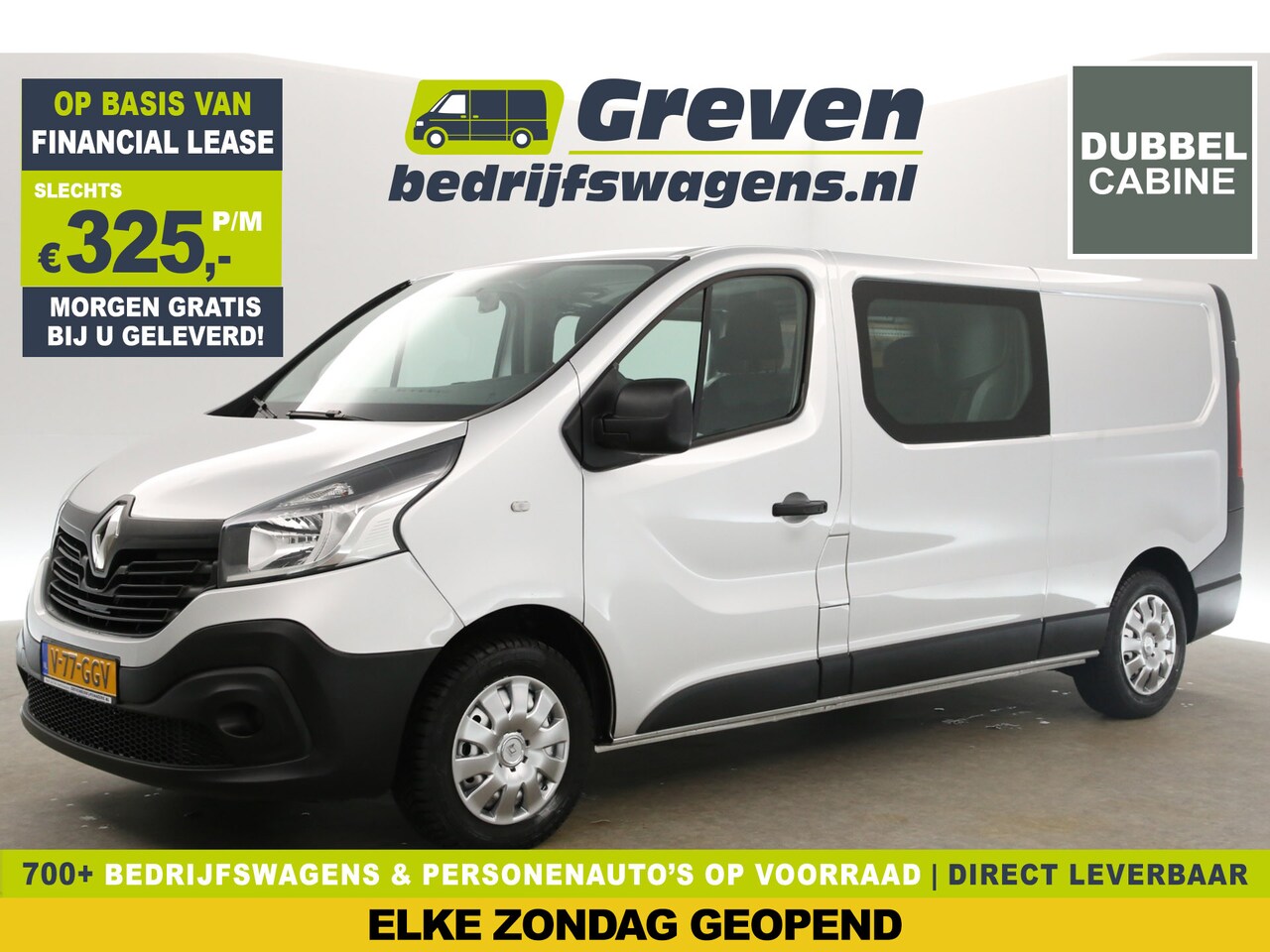 Renault Trafic - 1.6 dCi T29 L2H1 | Marge | Dubbele Cabine | 5 Persoons | Airco Cruise Navigatie PDC Elektr - AutoWereld.nl