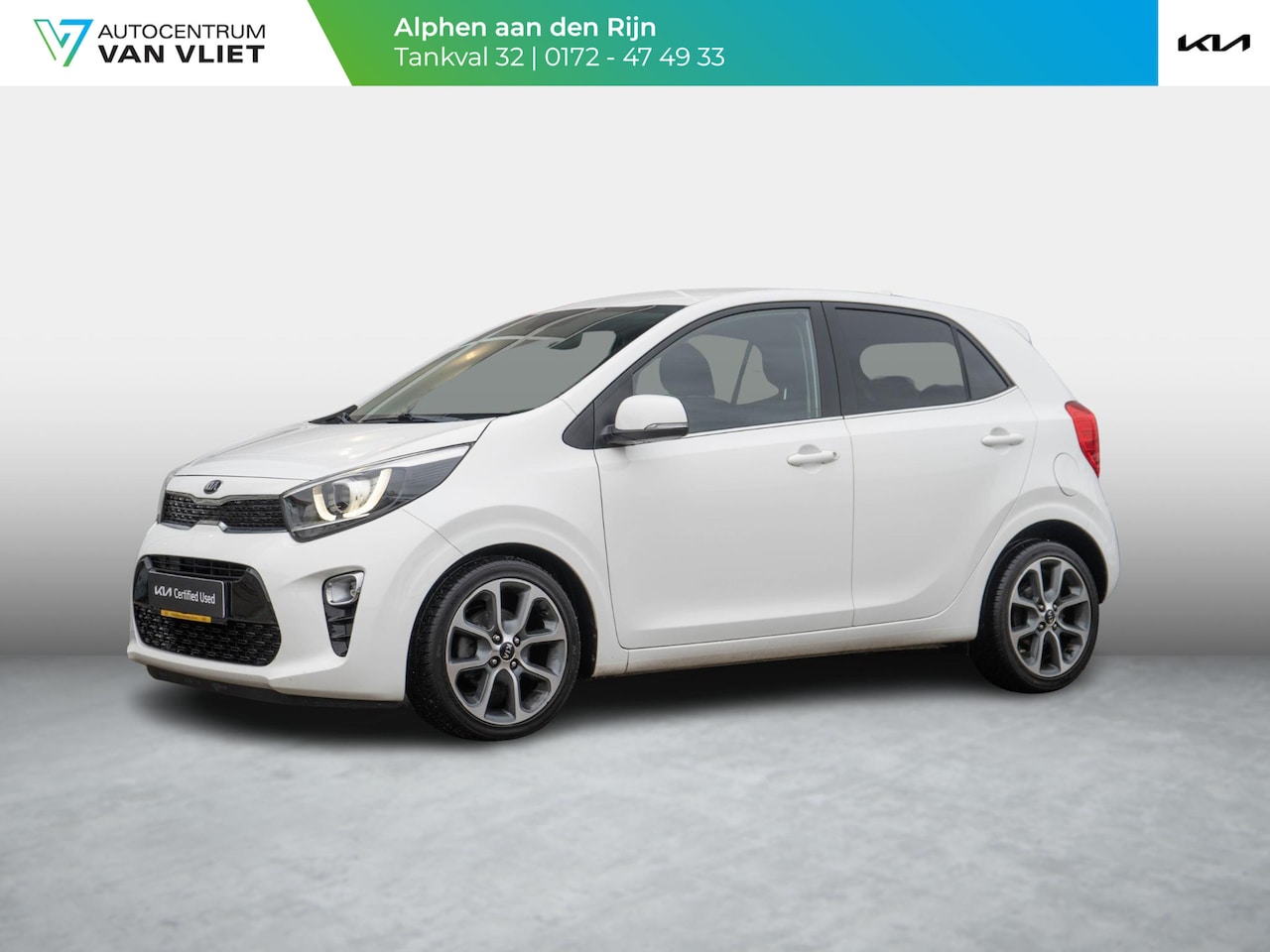 Kia Picanto - 1.0 CVVT Design Edition | Navy bekleding | navigatie | climate control | - AutoWereld.nl