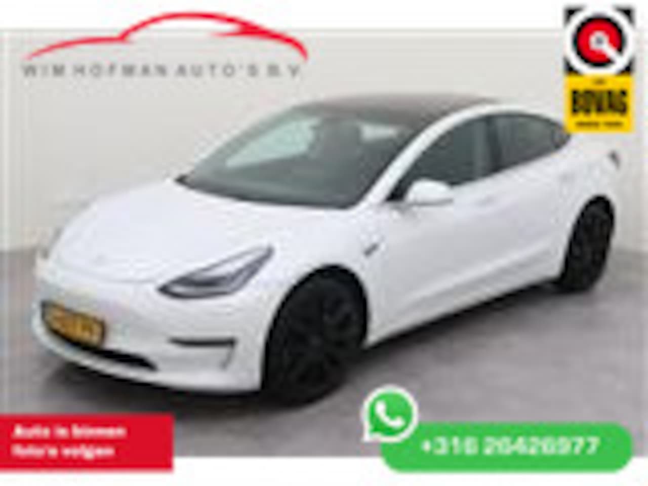 Tesla Model 3 - Long Range RWD Long Range AWD 75 kWh Auotpilot 19" FSD Comp Panodak leder Camera - AutoWereld.nl