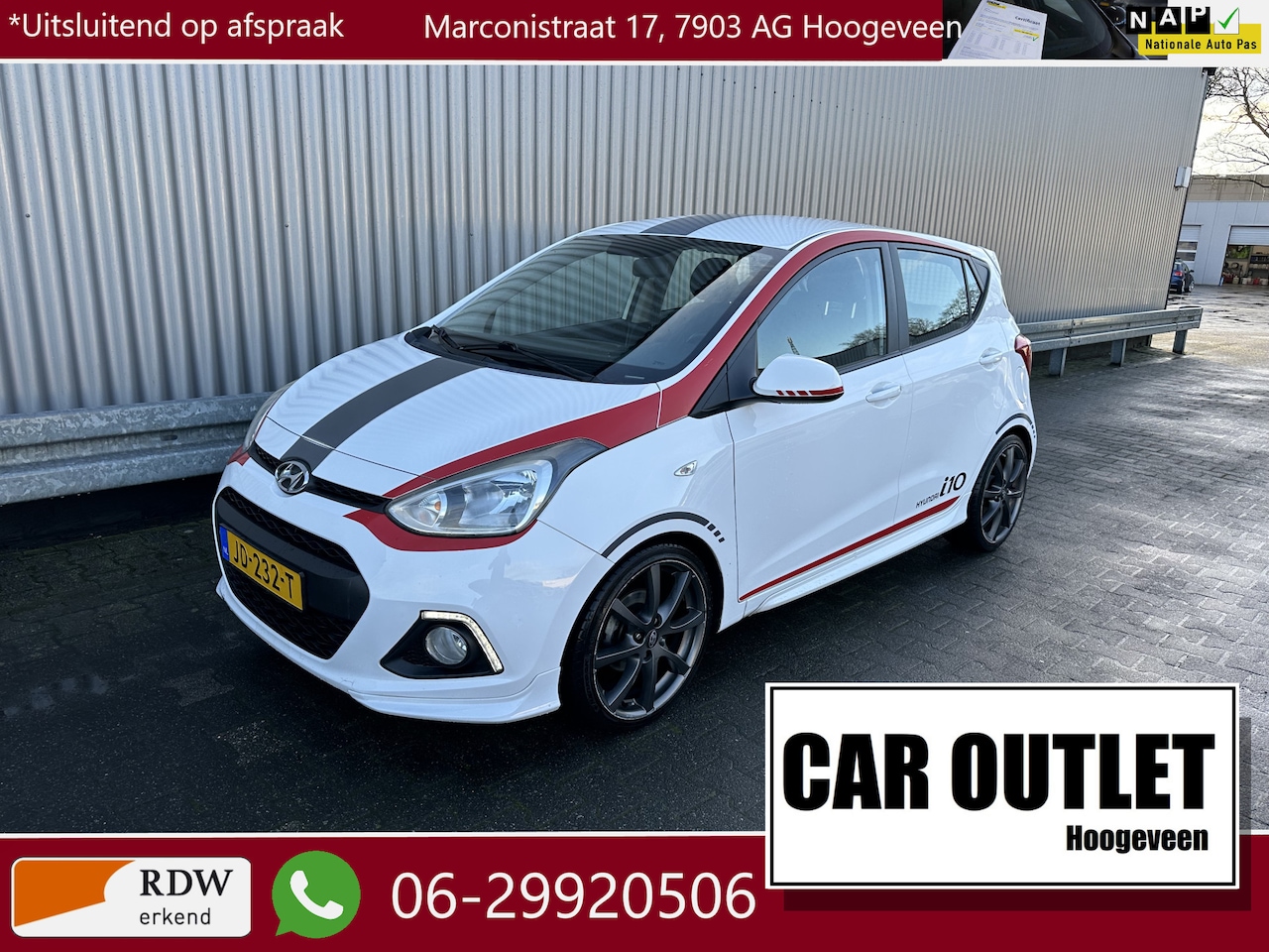 Hyundai i10 - 1.2i Sport Special H/Leer, A/C, CC, Carkit, Stoelvw, LED-dagrij, LM, – Inruil Mogelijk – - AutoWereld.nl