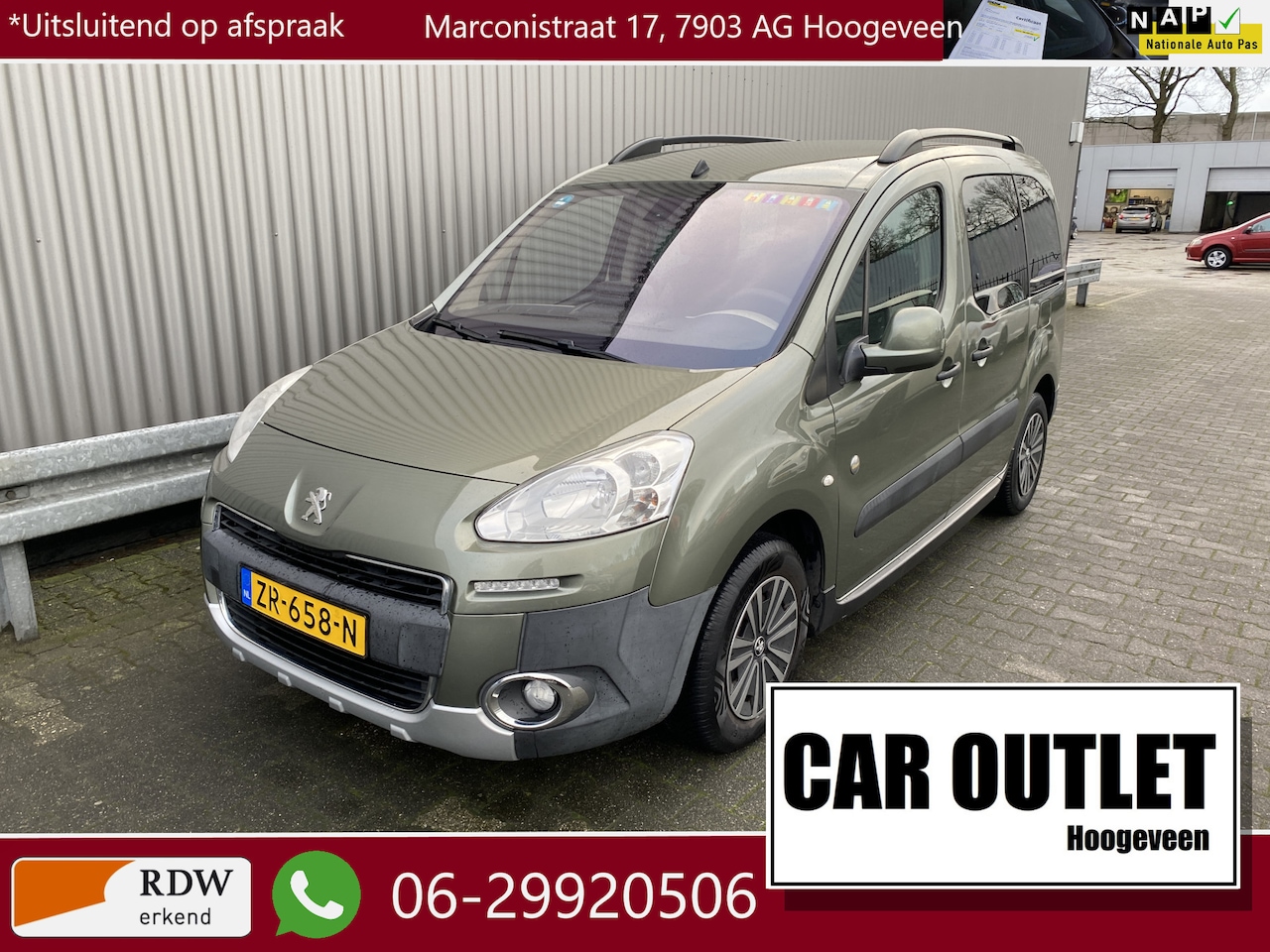 Peugeot Partner Tepee - 1.6 VTi Active Navi, Clima, Stoelvw, PDC – Inruil Mogelijk – - AutoWereld.nl