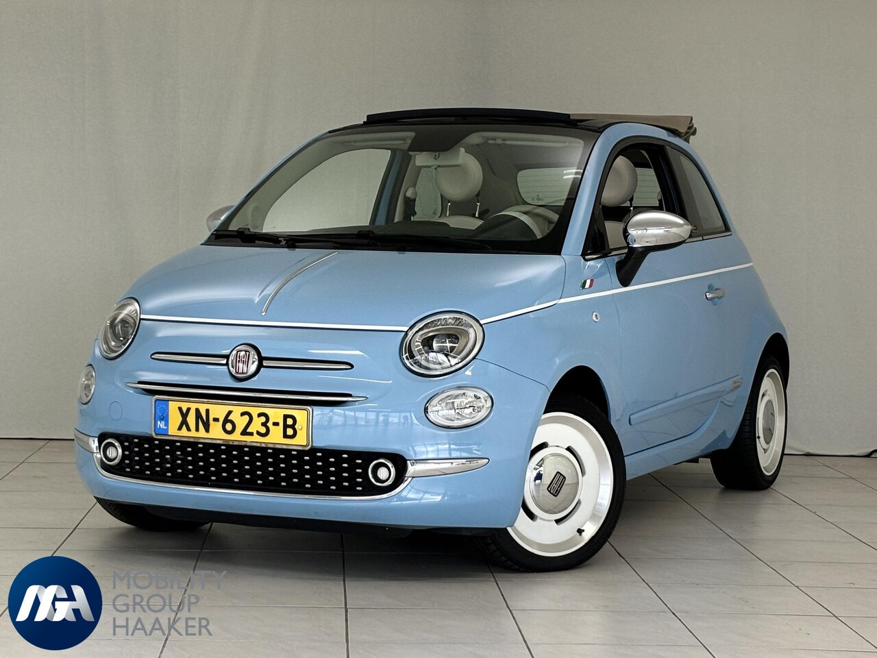 Fiat 500 C - TwinAir Turbo 85pk Spiaggina '58 | Cabrio | Apple Apple Carplay | Navigatie - AutoWereld.nl