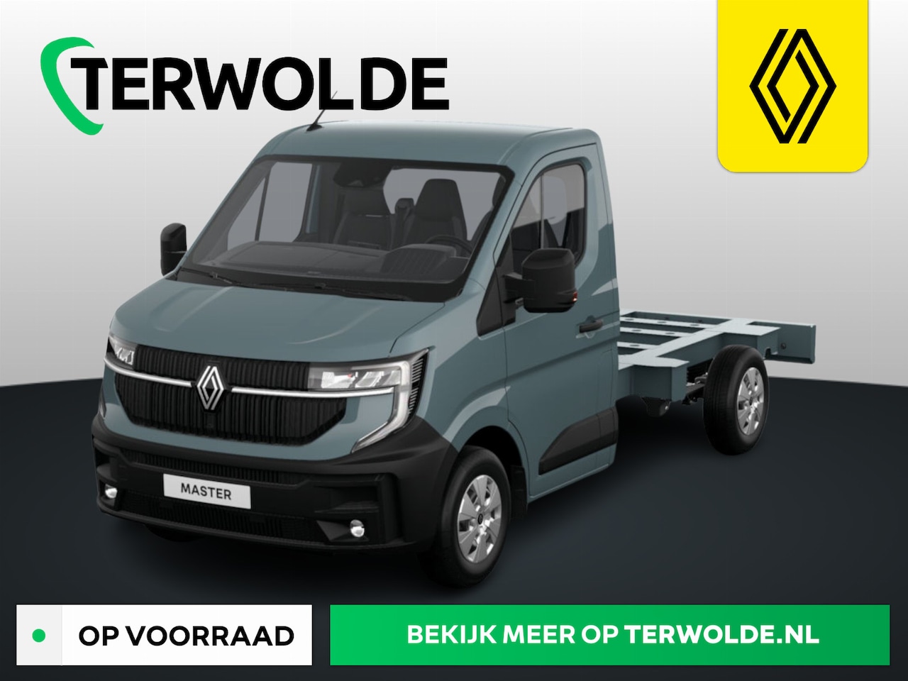 Renault Master - Chassis Cabine L3H1 T35 dCi 150 6MT Advance | C-Shape LED dagrijverlichting | Elektronisch - AutoWereld.nl