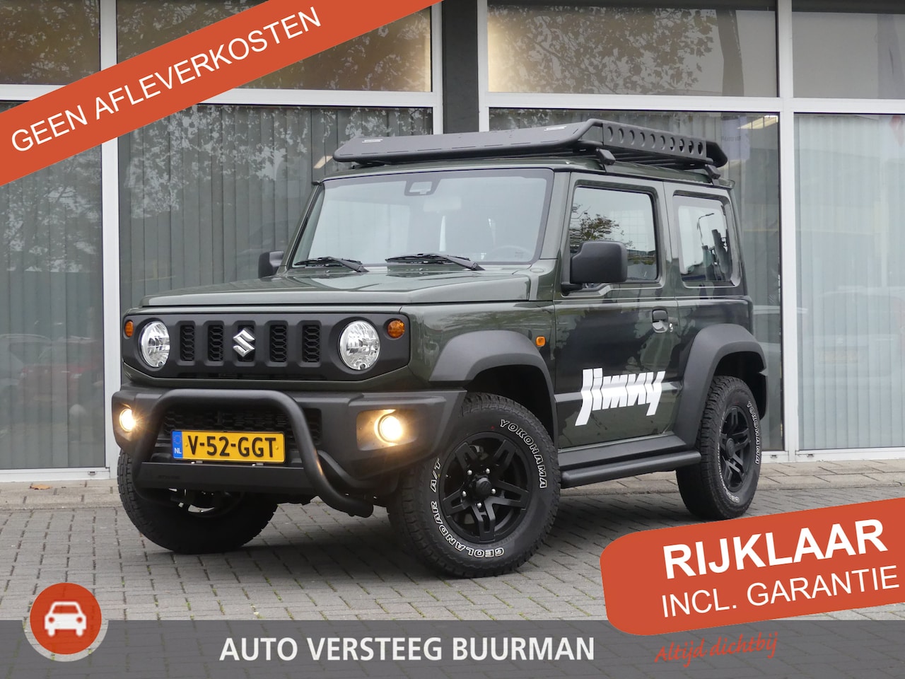 Suzuki Jimny - 1.5 Allgrip Pro, Bull-Bar, Terreinbanden met LM-Velgen, ORG NL! Dakrek met trap, Speciale - AutoWereld.nl