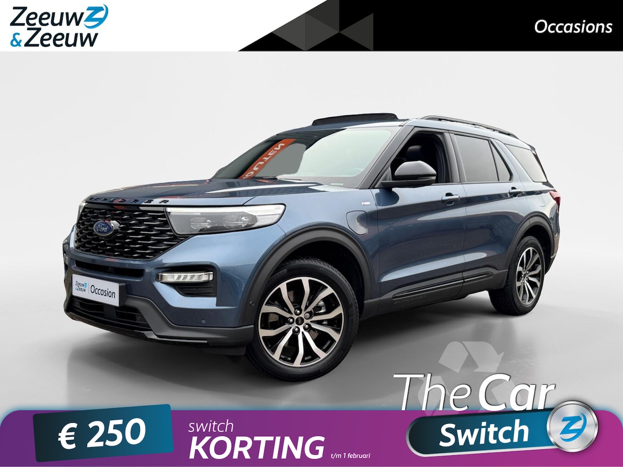 Ford Explorer - 3.0 V6 EcoBoost PHEV ST-Line |Dealer onderhouden|NL-auto|7-persoons|Full Option|Zeer nette - AutoWereld.nl