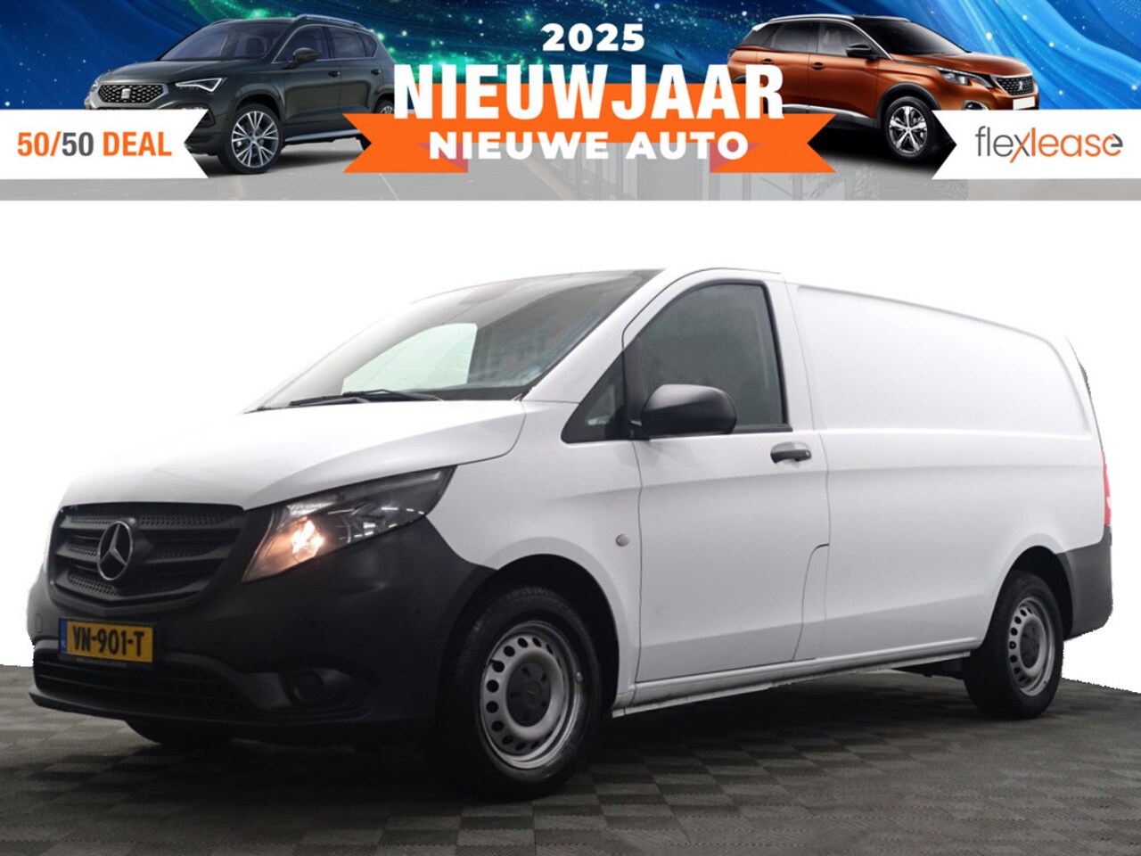 Mercedes-Benz Vito - 111 CDI Lang L2- Park Assist, Trekhaak, Navi, Clima, Cruise, Grijs Kenteken - AutoWereld.nl