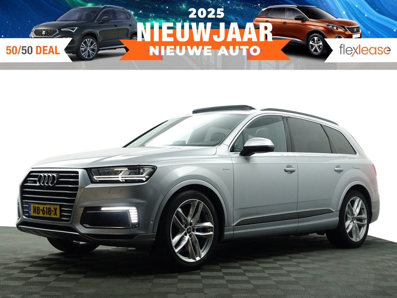 Audi Q7 - 3.0 TDI e-tron Quattro S Line+ Aut- Panoramadak, Sfeerverlichting, 360 Camera, Standkachel - AutoWereld.nl