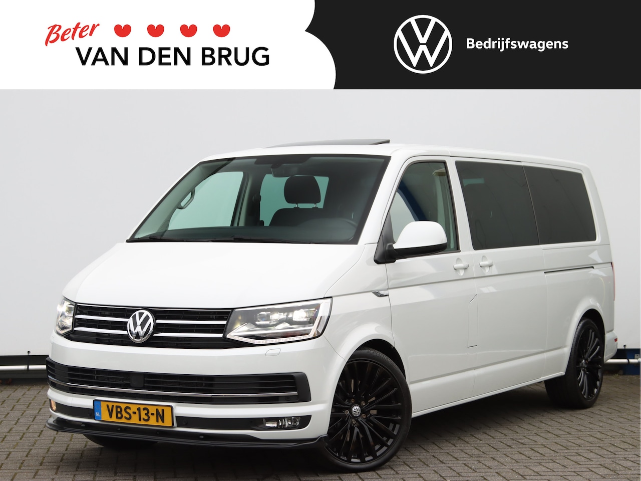 Volkswagen Transporter - 2.0 TDI 204PK DSG L2H1 DC Exclusive | LED | Schuif-kantel Dak | 2x schuifdeur | Navigatie - AutoWereld.nl