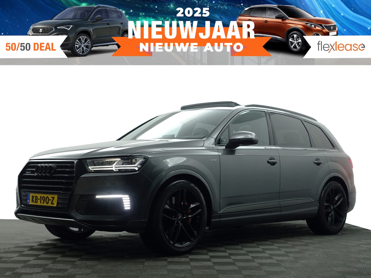 Audi Q7 - 3.0 TDI e-tron Quattro S Line Black Optic- Panoramadak, Luchtvering, Sfeerverlichting, Cam - AutoWereld.nl