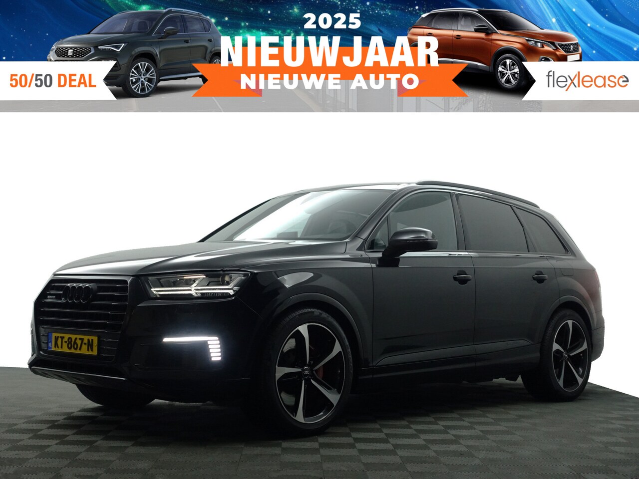 Audi Q7 - 3.0 TDI e-tron Quattro S Line Black Optic Aut- Luchtvering, Sfeerverlichting, Standkachel, - AutoWereld.nl