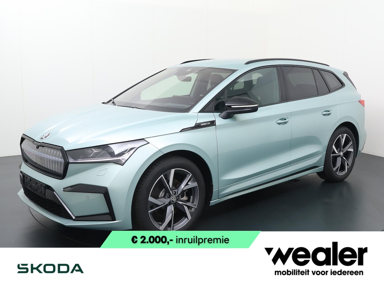 Skoda Enyaq iV - 60 Sportline 180 pk | Navi | Crystal Face | Achterbank verwarmd | 20" | 393 km actieradius - AutoWereld.nl