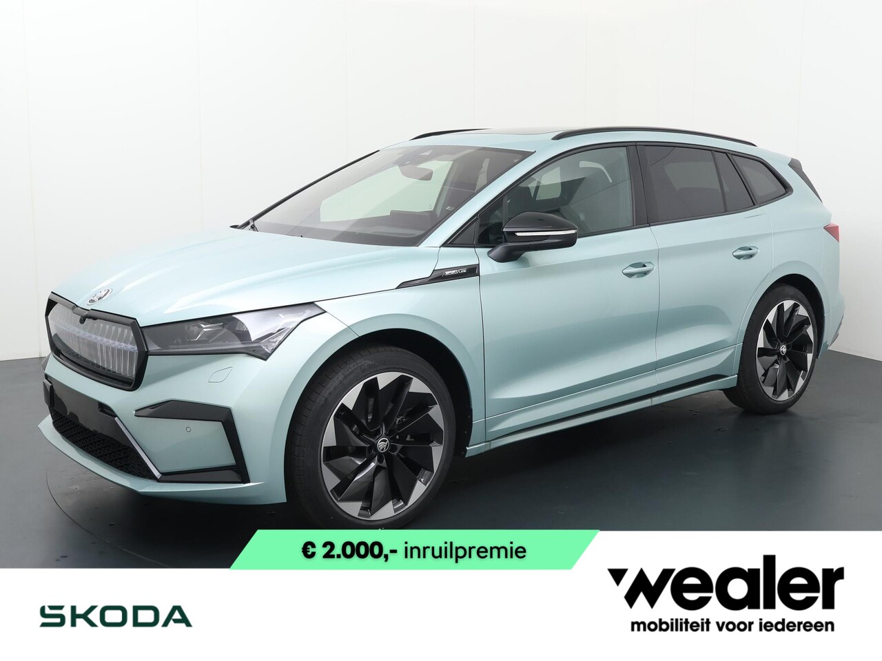 Skoda Enyaq iV - 60 Sportline 180 pk | Navi | Crystal Face | Panodak | 21" | 393 km actieradius | - AutoWereld.nl