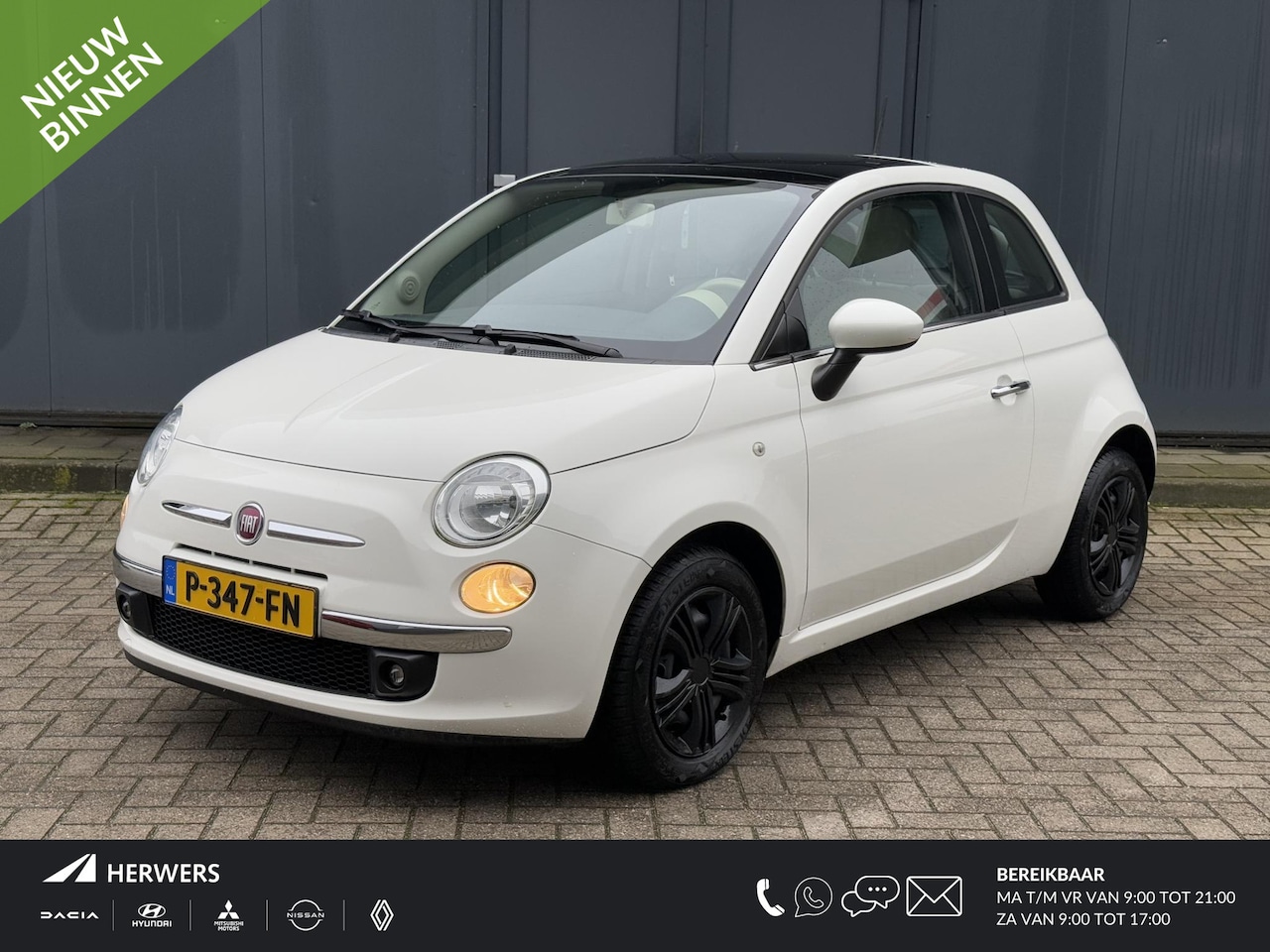 Fiat 500 - 1.2 Lounge / Panoramadak / Airco / Multifunctioneel stuurwiel / All Season banden / Parkee - AutoWereld.nl