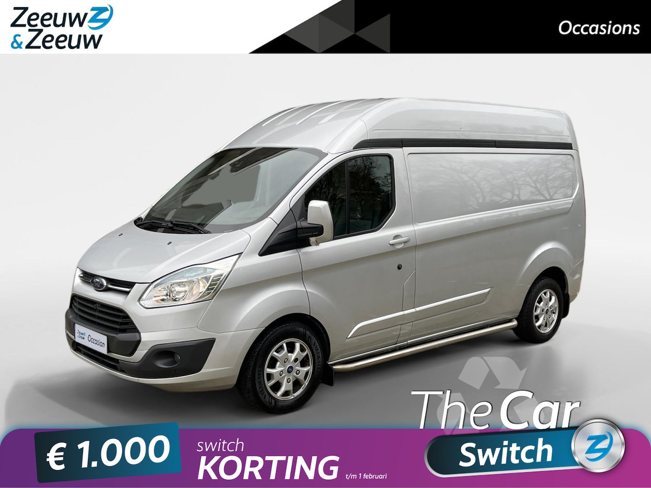 Ford Transit Custom - 2.2 TDCI L2H2 Limited 125PK | Camera | Navigatie | Voorruitverwarming | Half leder | 3 zit - AutoWereld.nl