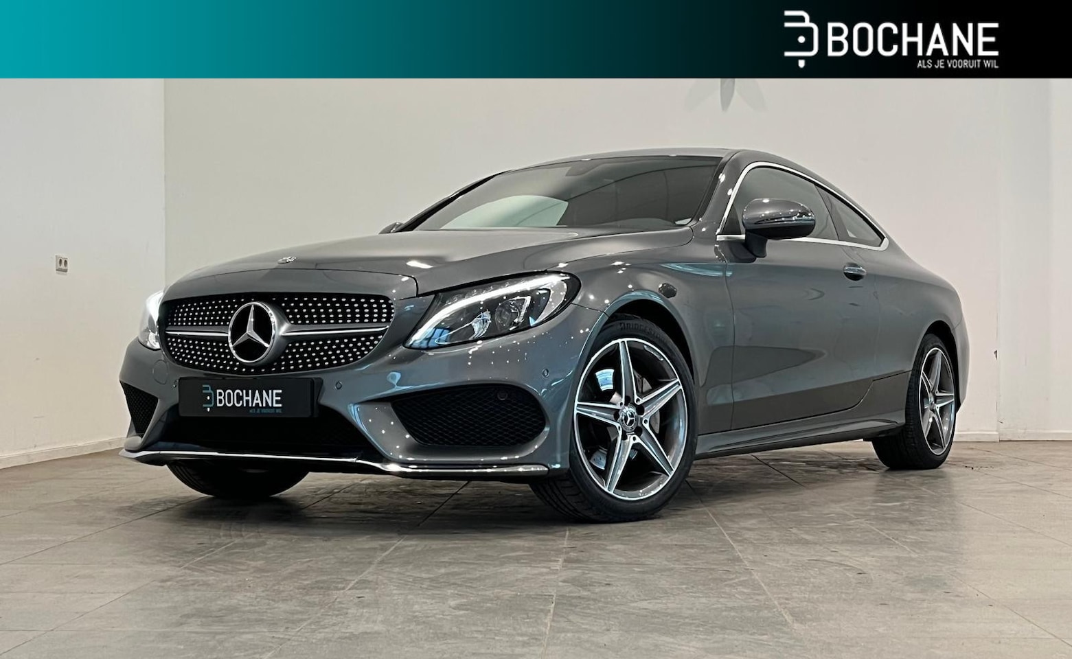 Mercedes-Benz C-klasse Coupé - 180 Premium | AMG | Keyless entry | Lederen bekleding | Lichtmetalen velgen 18" - AutoWereld.nl