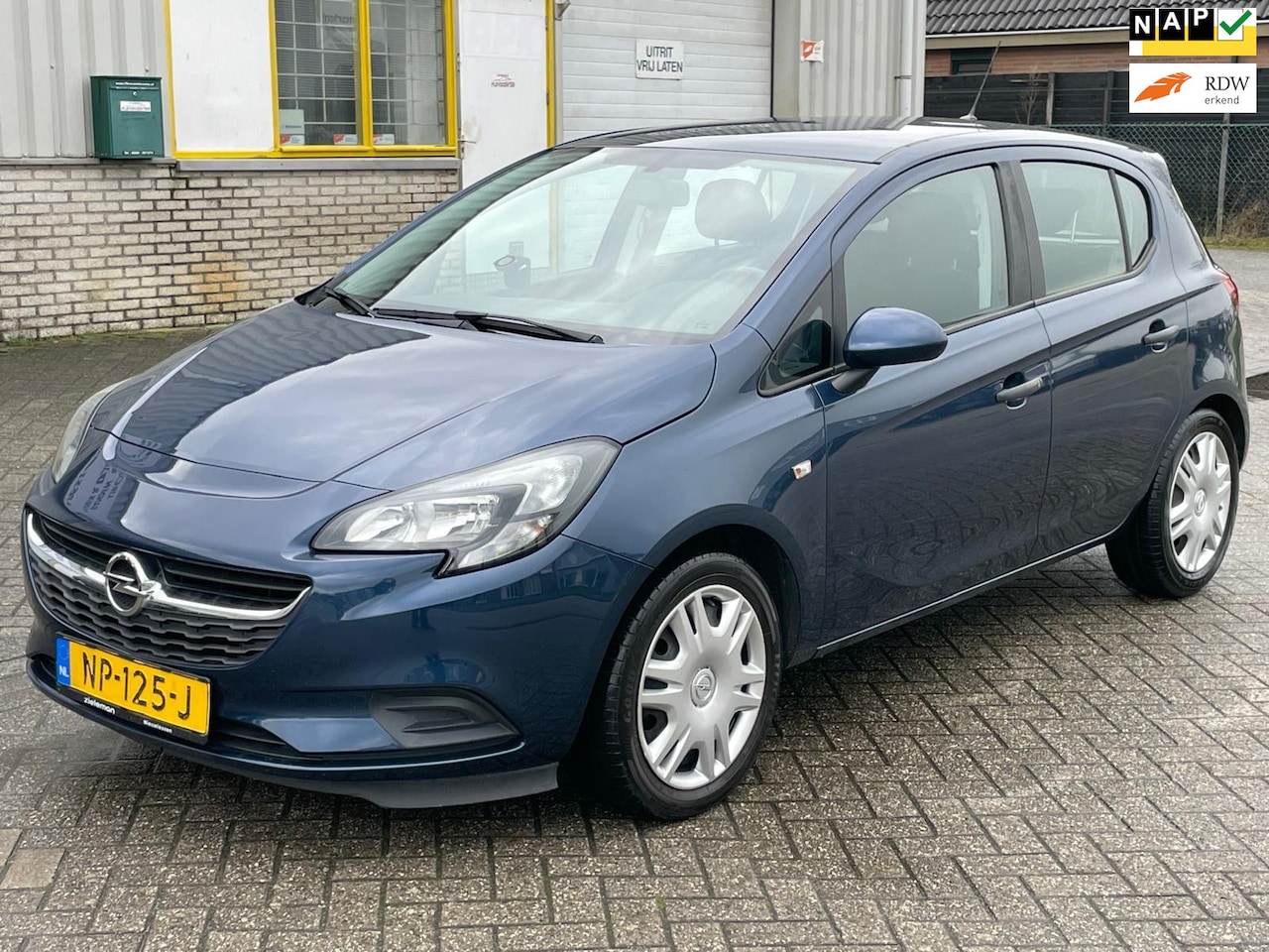 Opel Corsa - 1.0 TURBO 90 PK 6 BAK Bj 2017 Edition 5 Deurs Weinig Km,s Airco Navi Stuurbediening Cruise - AutoWereld.nl