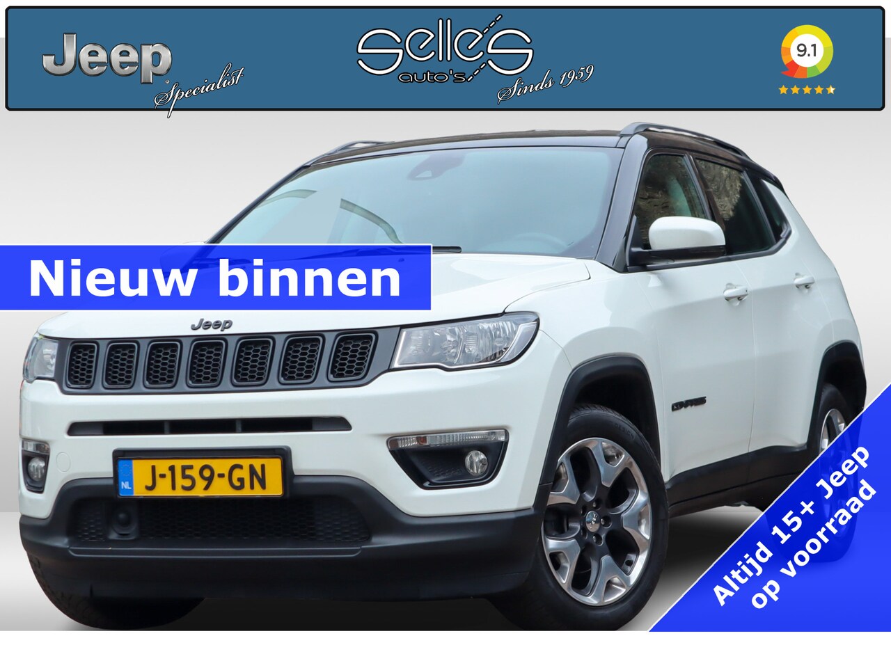 Jeep Compass - 1.3T Night Eagle Liberty Edition | Trekhaak | Automaat | Apple Carplay & Android Auto | Na - AutoWereld.nl