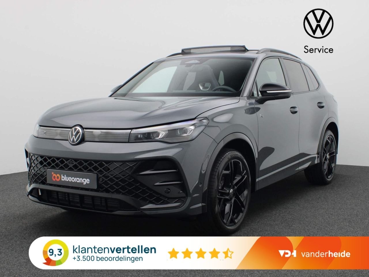 Volkswagen Tiguan - 1.5 eTSI R-Line Business 150PK DSG trekhaak, 360 graden camera, panoramadak, Led matrix, S - AutoWereld.nl